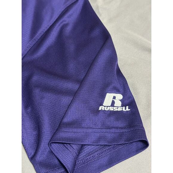 LSU Tigers Mens Polo Shirt X-Large Purple Louisiana State University Russell - Picture 7 of 13